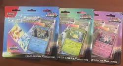 Pokemon TCG Prismatic Evolutions Tech Sticker Collection Set Lot Of 3 Sealed New - Image 2