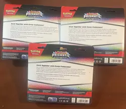 Pokemon TCG Prismatic Evolutions Tech Sticker Collection Set Lot Of 3 Sealed New - Image 3
