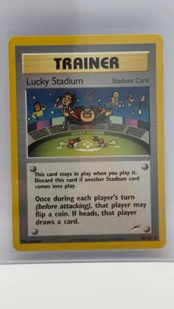 Pokemon TCG Neo Destiny Lucky Stadium 100/105 WOTC Vintage NM - Image 1