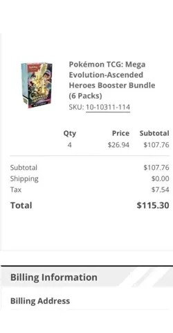 Pokemon Mega Evolution Ascended Heroes Booster 6 Packs)- 4 Boxes (Presale) - Image 2