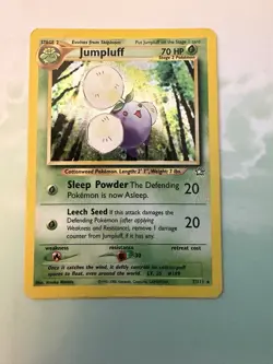 Pokemon TCG Jumpluff 7/111 Neo Genesis Unlimited Holo Rare 2000 VTG WOTC - Image 1