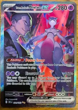 Pokemon TCG Team Rockets Mewtwo EX Special Illustration Destined Rivals - Image 1