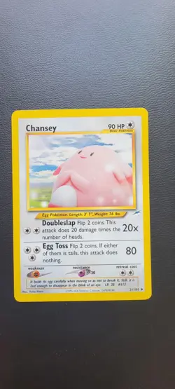 Chansey - 31/105 - Neo Destiny Unlimited Uncommon Pokemon TCG 2000 - NM/MT - Image 1