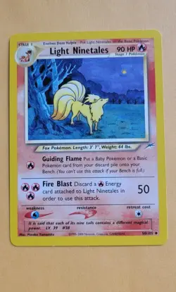Light Ninetales 50/105 Neo Destiny Unlimited WOTC 2002 Pokemon NM MINT - Image 1