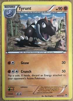 Pokemon - Tyrunt - Furious Fists - 61/111 - Promo Cosmos Holo Rare - NM/M - Image 1