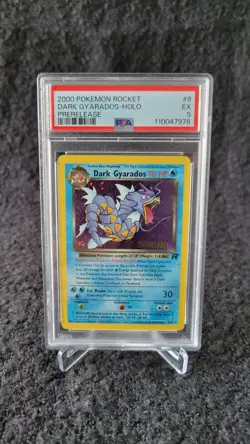 Pokemon TCG Dark Gyarados Holo Prerelease Team Rocket #8/82 2000 PSA 5 English - Image 1