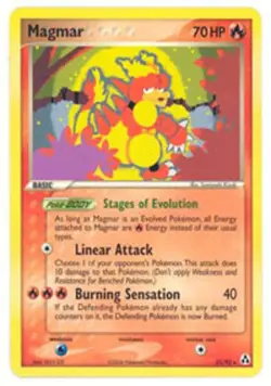 Moderately Played, English Pokemon Regular Magmar - 21/92 - Rare EX Legend Maker - Image 1