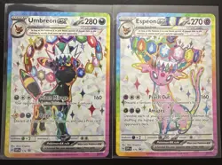 Umbreon 176, Espeon 175 Black Star Promo Full Art - Pokemon Prismatic Evolutions - Image 1