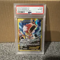 2016 POKEMON XY BREAKPOINT SECRET #123 FULL ART/GYARADOS EX PSA 6 - Image 1