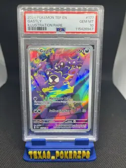 Pokemon TCG Gastly Scarlet & Violet Temporal Forces 177/162 PSA 10 - Image 1
