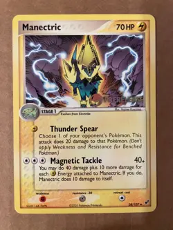 Pokemon Manectric 38/107 ex Deoxys Prerelease Stamped Promo NM-MT See Pictures - Image 1