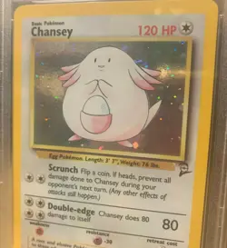 Chansey Base Set 2 3/130 PSA 8 Mint Holo Pokemon 2000 - Image 3