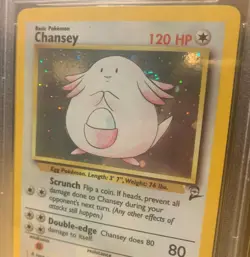 Chansey Base Set 2 3/130 PSA 8 Mint Holo Pokemon 2000 - Image 4