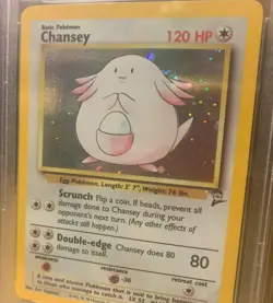 Chansey Base Set 2 3/130 PSA 8 Mint Holo Pokemon 2000 - Image 5