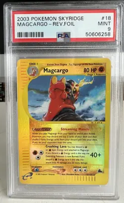 Magcargo Skyridge Reverse Holo 18/144 PSA 9 Mint Pokemon 2003 - Image 1