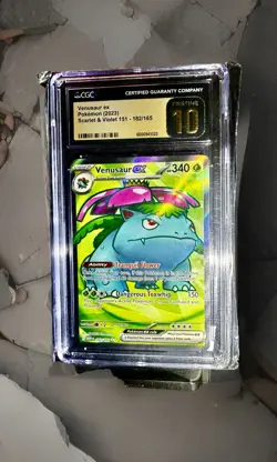 2023 SCARLET & VIOLET 151 VENUSAUR EX 182/165 FULL ART POKEMON CGC 10 PRISTINE - Image 1