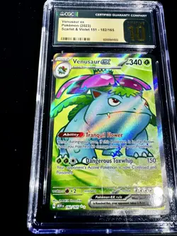 2023 SCARLET & VIOLET 151 VENUSAUR EX 182/165 FULL ART POKEMON CGC 10 PRISTINE - Image 5