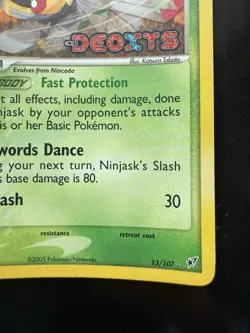 Pokemon Ninjask 13/107 EX Deoxys Stamped Holo Rare (HP) - Image 5