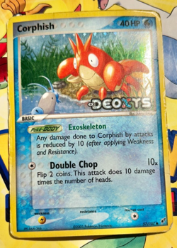 Corphish 57/107 EX Deoxys Stamped Reverse Holofoil Rare Damaged - Image 1