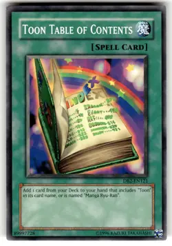 Yugioh Toon Table of Contents DB2-EN121 Common Dark Beginning 2 NM - Image 1