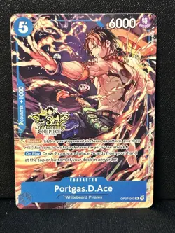 One Piece Portgas.D.Ace 3rd Anniversary Promo English OP07-053 R - Image 1