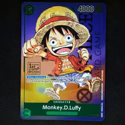 Monkey D Luffy P-037 1st Anniversary Tournament STAMP Promo Holo One Piece Card - Image 1