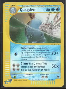 Pokemon Card - Quagsire Aquapolis 30/147 Rare Reverse Holo - Image 1
