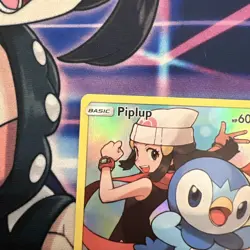 Pokemon TCG Piplup Holo Secret Rare Card Sun & Moon Cosmic Eclipse 239/236 - Image 3