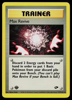 Pokemon Card - Max Revive Gym Challenge 117/132 Uncommon 1st Edition - Image 1