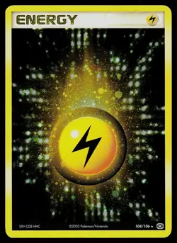 Pokemon Card - Lightning Energy Emerald 104/106 Reverse Holo - Image 1