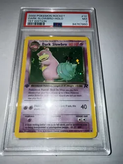 Pokemon Dark Slowbro TCG Holo Rare Card 12/82 1st Edition 2000 Wotc PSA 7 NM - Image 2