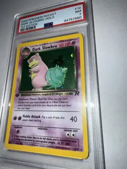 Pokemon Dark Slowbro TCG Holo Rare Card 12/82 1st Edition 2000 Wotc PSA 7 NM - Image 4