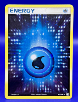 2005 Emerald Pokemon Card EX WATER ENERGY Holo RARE 103/106 LP+ - Image 1