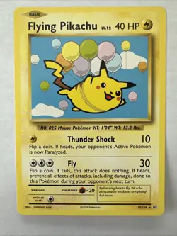 Pokemon TCG Flying Pikachu Card Evolutions 110/108, Regular Secret Rare - Image 1