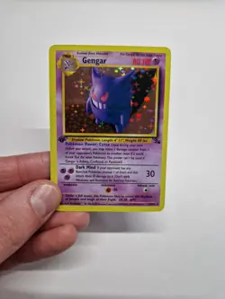 1999 Gengar Fossil 1st Edition Style Holo Pokemon Card (PRXY Fan Display) - Image 3