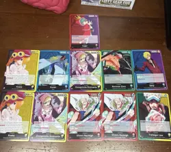 Lot of 11 One Piece Leader Cards - Image 1