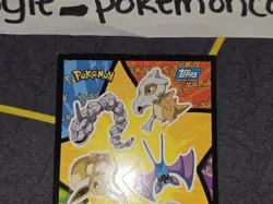 Pokemon Topps Sticker Card #13 Onix, Cubone, Eevee, Zubat, etc. LP front/NM back - Image 3