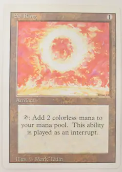 Magic The Gathering MTG Card Sol Ring Artifact Revised LP - Image 1