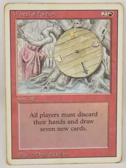 Magic The Gathering MTG Card Wheel Of Fortune Red Revised HP - Image 1