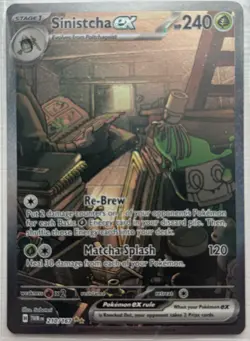 Pokemon TCG S&V Twilight Masquerade Sinistcha EX Card 210/167 Mint Condition - Image 1
