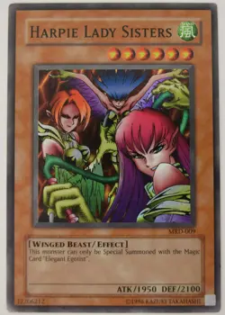 Yugioh Card Harpie Lady Sisters Unlimited MRD-009 Super Rare MP - Image 1
