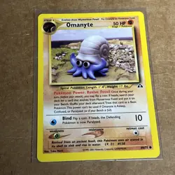 1st Edition Omanyte Neo Discovery 60/75 Pokemon Card WOTC NM - Image 1