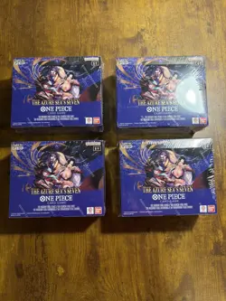 ONE PIECE CARD GAME THE AZURE SEA'S SEVEN BOOSTER BOX OP14 ENGLISH Sealed LOT X4 - Image 1