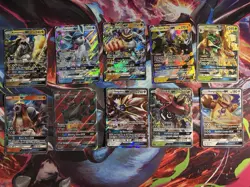 Pokemon GX Ultra Rare Lot (10 Cards) - Solgaleo, Incineroar, Machamp, Tapu Koko - Image 1