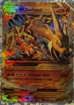 Pokemon M Charizard EX Full Art Holo Secret Rare Card Flashfire 107/106 - Image 1