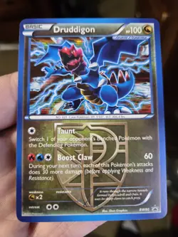 Pokemon Druddigon BW80 Promo Holo Rare LP+ Trading Card - Image 1