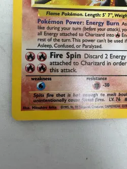 Pokemon TCG Charizard Base Set Holo Unlimited Rare Card 4/130 1995. 1999-2000 - Image 2