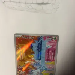 Pokemon Deerling TCG Full Art Holo Card 165/162 Temporal Forces - Image 3