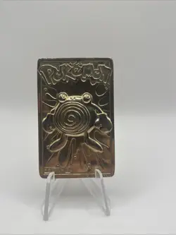 Pokemon POLIWHIRL 23k Burger King Gold-Plated Card 1999 #61 Loose - Image 1