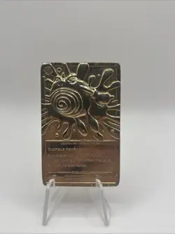 Pokemon POLIWHIRL 23k Burger King Gold-Plated Card 1999 #61 Loose - Image 2